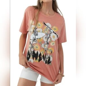 O'Neill Skeleton Party Wave Graphic Tee Size Small
